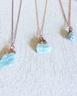 amazonite copper electroformed jewelry