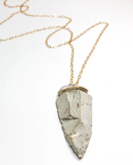 Dainty Arrowhead Pendant Flint Gray 4