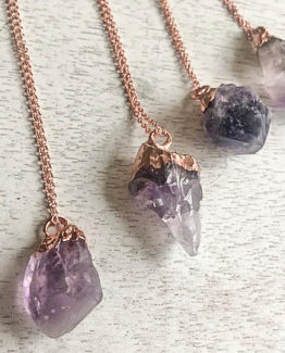 amethyst electroform necklace