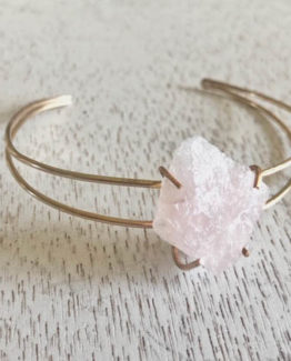 rose quartz cuff